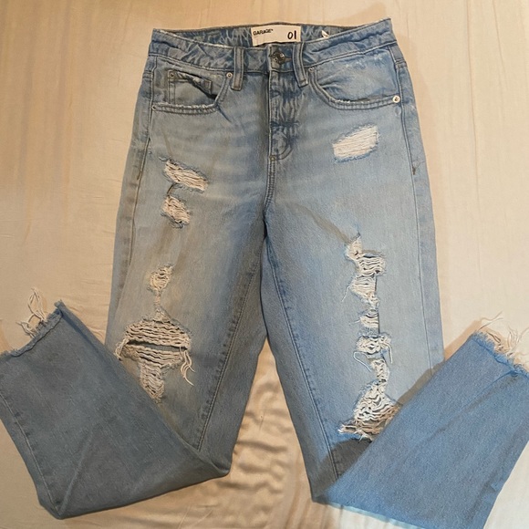 Garage Distressed Mom Jeans - Picture 1 of 3